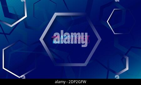 EPS10 vector background with hexagonal shapes. Put your text and use it however you like. Illustration de Vecteur