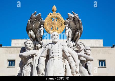 Meade Memorial, le général George Gordon Meade Monument, commandant des forces de l'Union à Gettysburg, Pennsylvanie, juillet 1863. Washington DC, États-Unis. Érigé 1 Banque D'Images