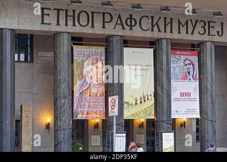 Belgrade, Serbie - 07 octobre 2019 : bâtiment de musée ethnographique à Belgrade, Serbie. Banque D'Images