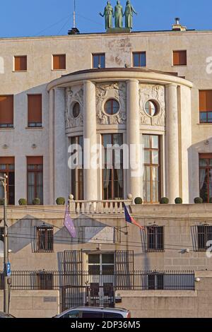 Belgrade, Serbie - 07 octobre 2019 : bâtiment de l'ambassade de France à Belgrade. Banque D'Images