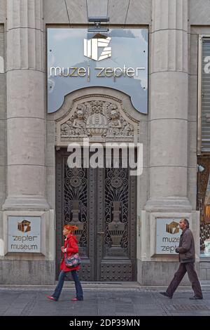 Belgrade, Serbie - 07 octobre 2019 : entrée du musée Zepter à Belgrade. Banque D'Images