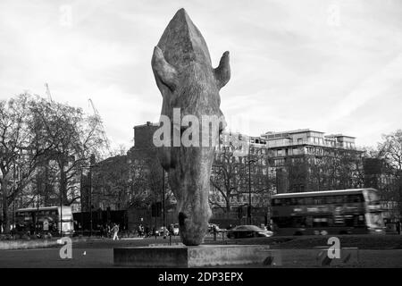 Sculpture Bronxe de la tête des chevaux, Marble Arch, Londres Banque D'Images