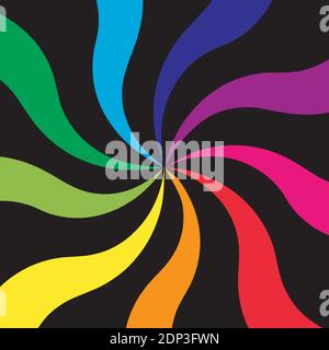 An abstract multicolored spiral background image. Stock Vector