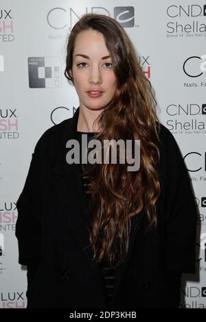 Exclusif. L'actrice Juliette Besson (fille de Luc Besson et Anne Parillad) participe à la fête de lancement du vernis à ongles du CND à Paris, France, le 25 avril 2015. Photo d'Aurore Marechal/ABACAPRESS.COM Banque D'Images