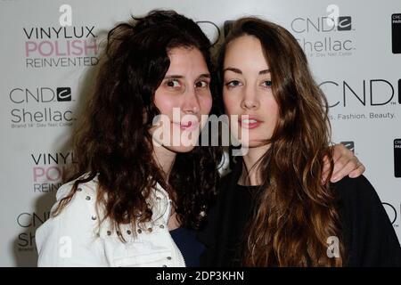 Exclusive. Joy Koch and Actress Juliette Besson (daughter of Luc Besson and Anne Parillaud) attending the CND nail polish launch party in Paris, France on April 25, 2015. Photo by Aurore Marechal/ABACAPRESS.COM Stock Photo