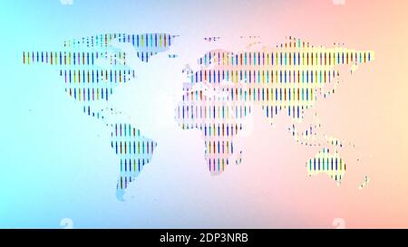 Vaccin mondial, illustration conceptuelle. Banque D'Images