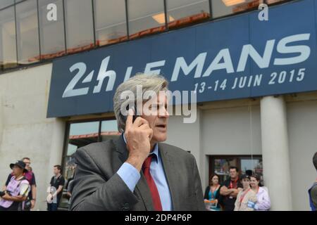 Stephane LeFoll à la 83e course d'endurance le Mans de 24 heures, au Mans, dans l'ouest de la France, le 13 juin 2015. Photo de Guy Durand/ABACAPRESS.COM Banque D'Images