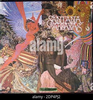 Santana Abraxas UK CLUB Edition - couverture Vintage Vinyl Record Banque D'Images