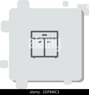 icône de vecteur de placard illustration moderne de vecteur simple Illustration de Vecteur