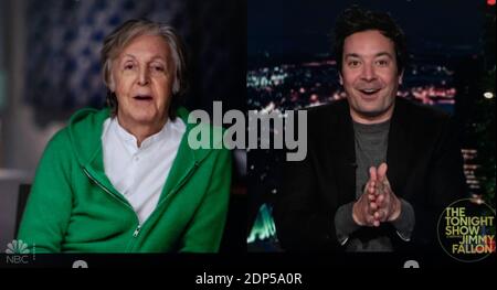 18 décembre 2020, New York, New York, Etats-Unis - Sir PAUL MCCARTNEY apparaît sur le Tonight Show avec JIMMY FALLON pour parler de McCartney III, son nouvel album qui a chuté aujourd'hui.(Credit image: © NBC/The Tonight Show/ZUMA Wire) Banque D'Images