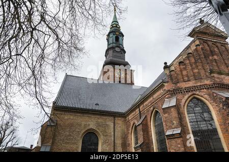 Église Saint-Pierre (St. Petri Kirke), l'église paroissiale de la communauté germanophone de Copenhague, au Danemark Banque D'Images