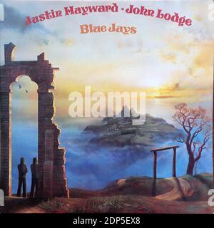 Justin Hayward & John Lodge - Blue Jays, Threshold 6376 600, 1975 - couverture d'album en vinyle vintage Banque D'Images