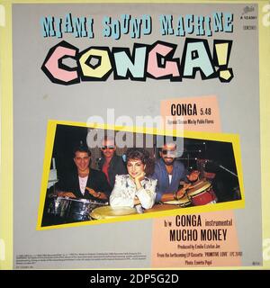 Miami Sound machine (Gloria Estefan) Conga! - Vintage Vinyl Record Cover01 Banque D'Images