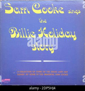 Sam Cooke chante Billie Holiday Story, Up Front UPF-160 - Vintage vinyle album couverture Banque D'Images
