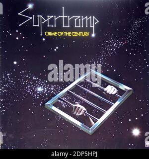 Supertramp crime du siècle - Vintage Vinyl Record couverture Banque D'Images