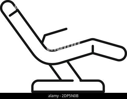 Icône de fauteuil d'esthéticienne, style contour Illustration de Vecteur