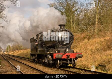 GCR classe 8K 2-8-0 No 63601 fait tourner le moteur léger de Loughborough, en direction de Quorn et Woodhouse. Banque D'Images