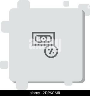icône de vecteur de taux d'intérêt illustration moderne de vecteur simple Illustration de Vecteur