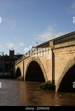 Pont Bewdley au-dessus de la rivière Severn à Bewdley, Worcestershire, Angleterre, Royaume-Uni. Banque D'Images