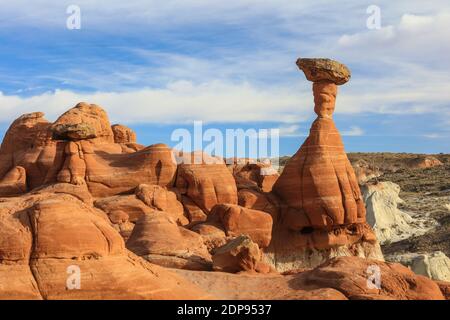 La piste Toadtabourets sur les Rimrocks de Paria dans le sud de l'Utah. Banque D'Images