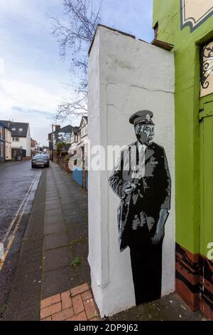 Peintures murales qui font partie de l'art de New Brighton Street, New Brighton, Wirral, Merseyside Banque D'Images