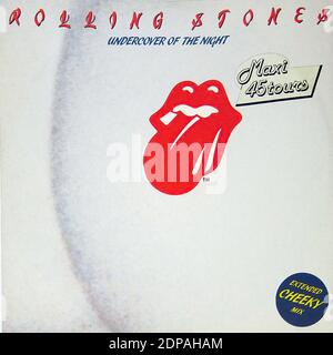 Rolling Stones Undercover of the Night Extended Cheeky Mix - Housse Vintage Vinyl Record Banque D'Images