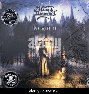 KING DIAMOND Abigail II B W Splatter Vinyl 12  2LP ALBUM VINYLE - Vintage Vintage vinyle Record Cover Banque D'Images