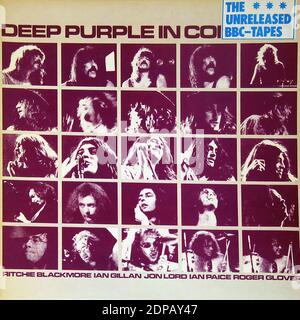 Deep Purple in concert cassettes BBC non publiées - Vintage Vinyl Notez la couverture Banque D'Images