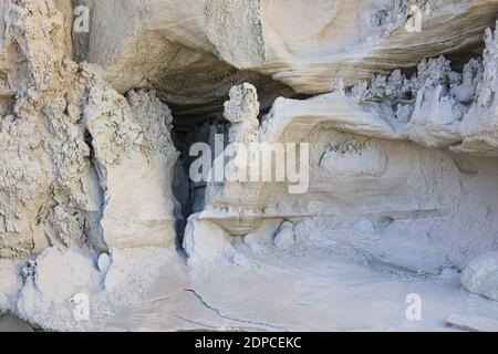 Une randonnée de 8 km à l'intérieur et à l'extérieur du Wahweap Wonderland of Hoodoos. Banque D'Images