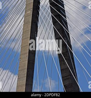 Le pont Arthur Ravenel Jr. à Charleston, Caroline du Sud. Banque D'Images