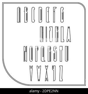 Alphabet décoratif anglais Illustration de Vecteur