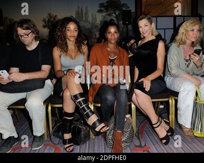 Audrey Chauveau, Louisy Joseph, Eleonore Boccara participant au salon de la haute Couture automne-hiver 2015/2016 de Patuna, tenu à l’Hôtel du Louvre n Paris, France, le 6 juillet 2015. Photo d'Alban Wyters/ABACAPRESS.COM Banque D'Images