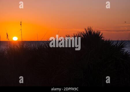 Coucher de soleil sur le golfe du Mexique Banque D'Images