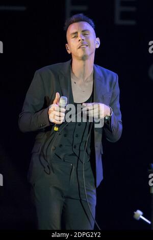 Le chanteur israélien Asaf Avidan se produit au 'Nice Jazz Festival' à Nice, dans le sud de la France, le 08 juillet 2015. Photo de Syspeo.R/ABACAPRESS.COM Banque D'Images