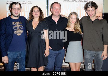 Karim Leklou, Carole Franck, Raphael Jacoulot (réalisateur), Manon Valentin et Theo Cholbi assistent à la première de Coup de Chaud a l’UGC Cine cite les Halles a Paris, France, le 11 aout 2015. Photo d'Aurore Marechal/ABACAPRESS.COM Banque D'Images