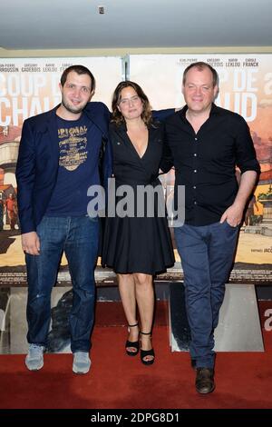 Karim Leklou, Carole Franck et Raphael Jacoulot (réalisateur) assistent à la première de Coup de Chaud a l’UGC Cine cite les Halles a Paris, France, le 11 aout 2015. Photo d'Aurore Marechal/ABACAPRESS.COM Banque D'Images