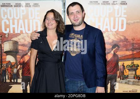 Carole Franck et Karim Leklou assistent à la première de Coup de Chaud a l’UGC Cine cite les Halles a Paris, France, le 11 aout 2015. Photo d'Aurore Marechal/ABACAPRESS.COM Banque D'Images