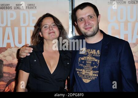 Carole Franck et Karim Leklou assistent à la première de Coup de Chaud a l’UGC Cine cite les Halles a Paris, France, le 11 aout 2015. Photo d'Aurore Marechal/ABACAPRESS.COM Banque D'Images