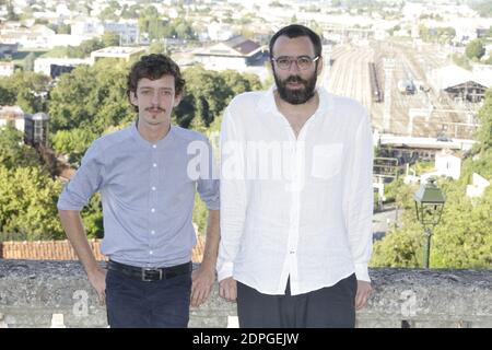 Nahuel Perez Biscayart et David Lambert posant pour le photocall de 'Je suis a toi' lors du 8ème Festival du film d'Angoulême à Angoulême, France, le 28 août 2015. Photo de Jerome Domine/ABACAPRESS.COM Banque D'Images
