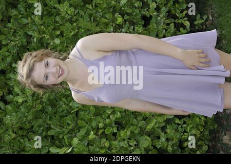 Lysandre Menard posant pour la photocall de 'la passion d'Augustine' lors du 8ème Festival du film d'Angoulême à Angoulême, France, le 28 août 2015. Photo de Jerome Domine/ABACAPRESS.COM Banque D'Images