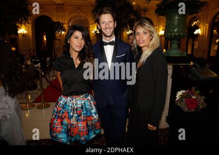 Reem Kherici, Romain Grosjean et Nikita Lespinasse assistent au Gala romain Grosjean pour l'association 'Enfance & cancer' qui s'est tenue au Grand Hotel Intercontinental à Paris, en France, le 09 septembre 2015. Photo de Jerome Domine/ABACAPRESS.COM Banque D'Images