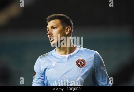 Easter Road Stadium.Édimbourg. Scotland.UK 19 décembre 20 Scottish Premiership Match Hibernian vs Dundee Utd. Dundee Utd Keeper Benjamin Siegrist crédit: eric mccowat/Alay Live News Banque D'Images