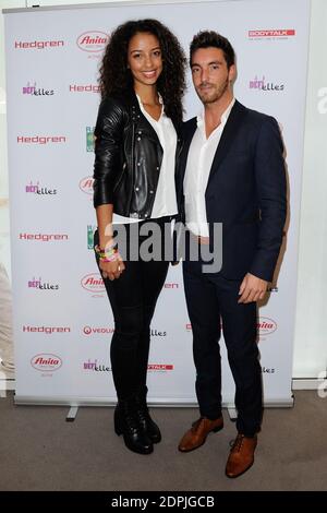 Exclusif. Flora Coquerel et Cedric (Koh Lanta) assistent à la soirée de progrès du RAID Amazones a Paris, France le 24 septembre 2015. Photo d'Aurore Marechal/ABACAPRESS.COM Banque D'Images
