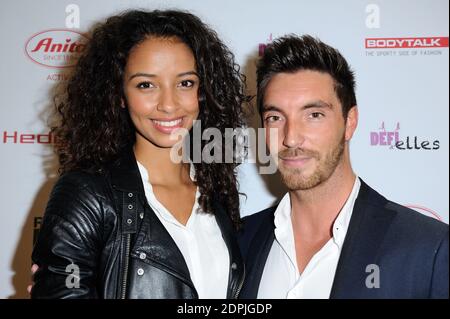 Exclusif. Flora Coquerel et Cedric (Koh Lanta) assistent à la soirée de progrès du RAID Amazones a Paris, France le 24 septembre 2015. Photo d'Aurore Marechal/ABACAPRESS.COM Banque D'Images