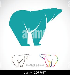 Vecteur d'un ours sur fond blanc. Illustration vectorielle superposée facile à modifier. Animaux sauvages. Illustration de Vecteur