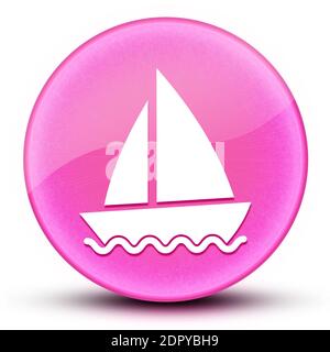 Voilier oeil-de-boule brillant élégant rose bouton rond résumé illustration Banque D'Images