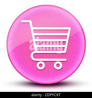 Panier globe oculaire brillant élégant rose bouton rond illustration abstraite Banque D'Images