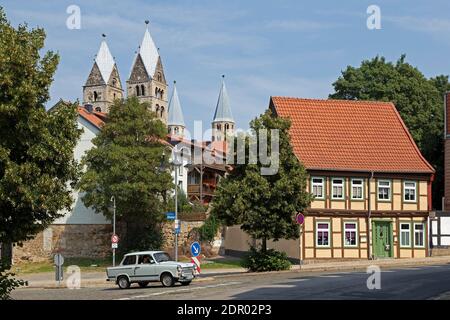 Église de notre chère Dame, Halberstadt, Saxe-Anhalt, Allemagne Banque D'Images