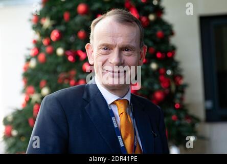 Londres, Royaume-Uni. 20 décembre 2020. Le journaliste et présentateur, Andrew Marr, aux studios de la BBC après avoir présenté son spectacle « The Andrew Marr Show ». Crédit : Mark Thomas/Alay Live News Banque D'Images