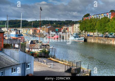 Bristol Docks - tôt le matin Banque D'Images